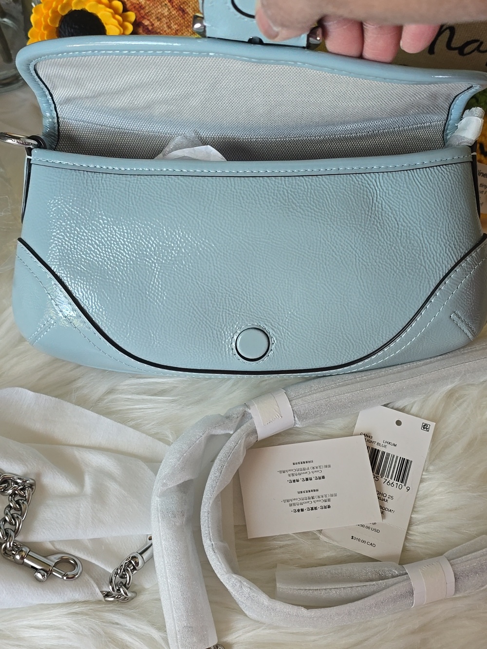 Coach NWT SOHO Light Blue Leather Mini Shoulder  25 Bag  A2579- CAN43 - Picture 7 of 17